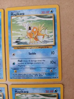 Pokemon TCG Magikarp 35/102 Base Set 6x Card Lot NM- to LP - Image 4