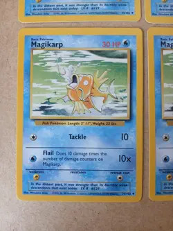 Pokemon TCG Magikarp 35/102 Base Set 6x Card Lot NM- to LP - Image 5
