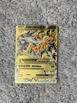 Pokemon MCharizard EX HP230 Wild Blaze Gold Foil Fan Art Card LP - Image 1