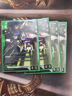 Gundam Card Game Wing Gundam ST02-001 LR Near Mint Condition PLAYSET - Image 1