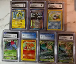 Pokemon Graded Card Lot Of 7 CGC 9.0+ Tag Team, Eevee, E-Reader Vintage- 2x 10’s - Image 1