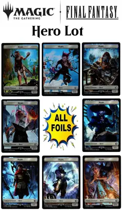 8x (1/ea) - HERO Token Lot - ALL FOIL - Final Fantasy - NM MTG - Image 1