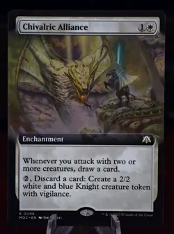 MTG Chivalric Alliance 98 Rare Extended Art March of the Machine Commander - Image 1