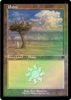 Plains FOIL Retro Frame 403 Dominaria Remastered MTG Land - Image 1
