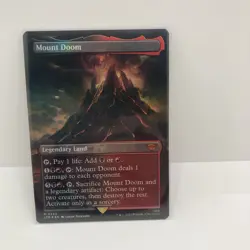 Mount Doom (Borderless Foil) #343 (NM) Lord of the Rings LTR Magic The Gathering - Image 1