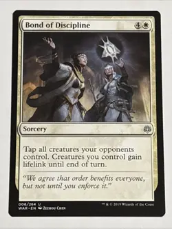 MTG War of the Spark Bond of Discipline 006/264 NM - Image 1