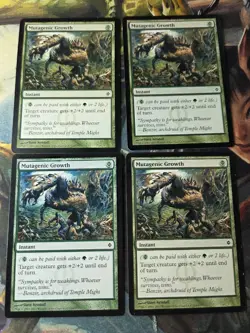 MTG 4x Mutagenic Growth x4 LP New Phyrexia Magic Playset - Image 1