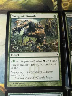 MTG 4x Mutagenic Growth x4 LP New Phyrexia Magic Playset - Image 2