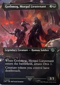 Gothmog, Morgul Lieutenant (Borderless) Non- Foil U Universes Beyond: The Lord o - Image 1