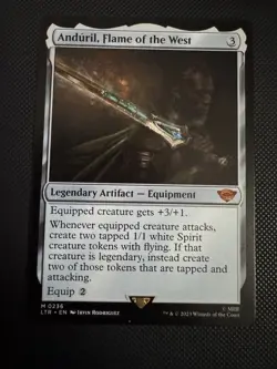 Anduril, Flame of the West #236 (NM) Lord of the Rings LTR Magic MTG - Image 1