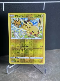 Pokemon TCG Pikachu Silver Tempest 049/195 Reverse Holo Common NM - Image 1