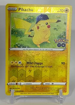 Pikachu Reverse Holo Rare Pokemon GO 028/078 Pokemon TCG NM/MINT - Image 1