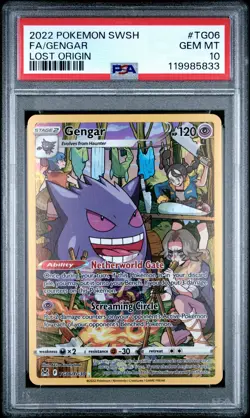 2022 POKEMON SWORD & SHIELD LOST ORIGIN #TG06 FULL ART/GENGAR PSA 10 - Image 1