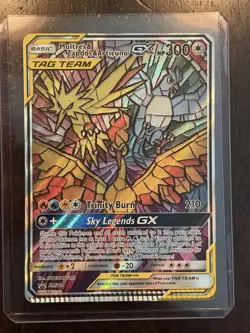 Pokemon Moltres & Zapdos & Articuno GX CRIMP ERROR Hidden Fates Promo SM 210 NM - Image 1
