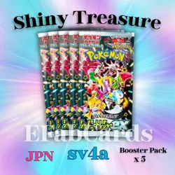 Shiny Treasure EX Booster Pack x5 Lot! Pokemon Scarlet & Violet SV4a US Seller - Image 1