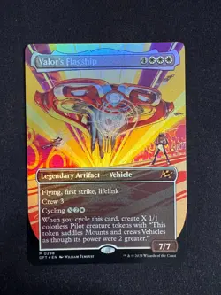 Valor's Flagship (BORDERLESS FOIL) - Aetherdrift (Magic the Gathering) - Image 1