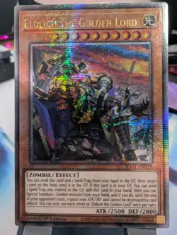 YuGiOh! Eldlich The Golden Lord RA01-EN019 Quarter Century Rare 1st Ed ALT ART* - Image 1