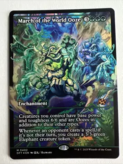 MTG - March Of The World Ooze - FOIL Showcase - Aetherdrift - 0402 - NM - Image 1