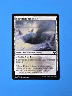 1x Snowfield Sinkhole Kaldheim 2021 KHM Mtg Magic Card Snow Land Mana 269 - Image 1