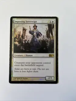 Imposing Sovereign Core Set 2014 (M14) FOIL (LP) MTG Playing Card - Image 1