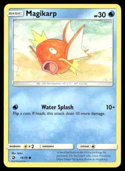 2018 Dragon Majesty Set Pokemon Card 19 Magikarp LP - Image 1