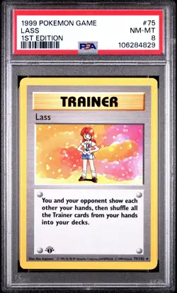 Shadowless 1st Edition LASS BASE Set Pokemon Card 75/102 PSA 8 1999 - Image 1