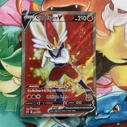 Cinderace V 178/192 Rebel Clash Full Art Ultra Rare Holo Pokemon Card * New * - Image 1
