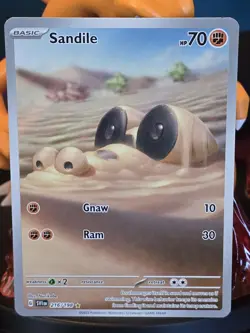 Pokemon TCG Sandile Illustration Rare Card 216/198 Scarlet & Violet Base Set - Image 1