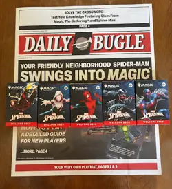 SDCC 2025 Magic The Gathering Spider-Man Welcome Deck Complete Set & Play Mat - Image 1