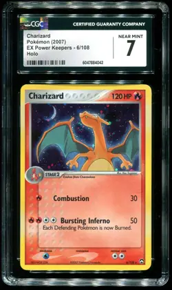 CGC 7 Charizard Holo Rare EX Power Keepers 2007 Pokemon Card #6 - Image 1