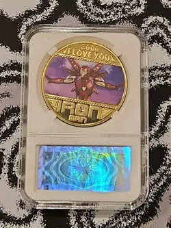 Marvel's Iron Man Gold Plated Collectible Coin Card Gift Set Souvenir In Case - Image 1