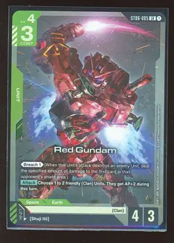 Gundam Trading Card Game TCG ST06-005 Red Gundam LR English Near Mint - Image 1