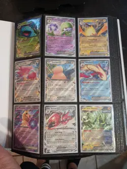 Huge Binder Collection Lot 396 Cards 44 Pages Of Pokemon Cards Mixed EX NM - Image 1