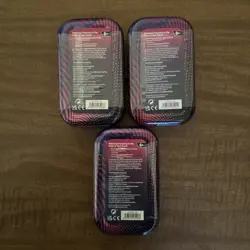 LOT - New Factory Sealed Pokemon TCG Mega Evolution 3x Mini Tin Trading Cards - Image 2