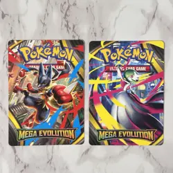 Pokemon TCG Mega Evolution Trainer Tips Art Card Mega Lucario Mega Gardevoir - Image 1