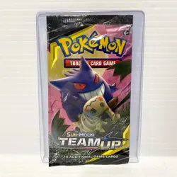 Pokemon TCG Sun & Moon Team Up EMPTY Booster Pack - NO CARDS - Gengar Mimikyu - Image 1