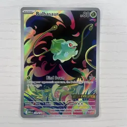 Pokemon Mega Evolutions Bulbasaur 133/132 Illustration Rare Stamped Promo card - Image 1