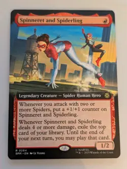 MTG - Spinneret and Spiderling (Extended Art) 264 Marvel's Spider-Man Regular NM - Image 1