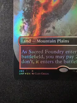 MTG - Sacred Foundry - Boarderless - Full Art - Foil - Free P+P - Image 4