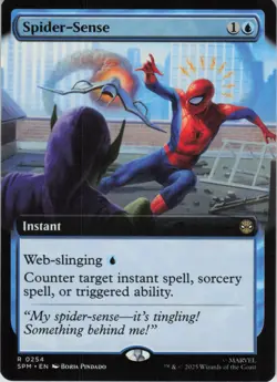 Spider-Sense (Extended Art) R Marvel's Spider-Man 254 NM Normal MTG - Image 1