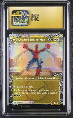 PETER PARKER Marvel's Spider-Man Borderless Foil Mythic CGC Pristine 10 MTG - Image 2