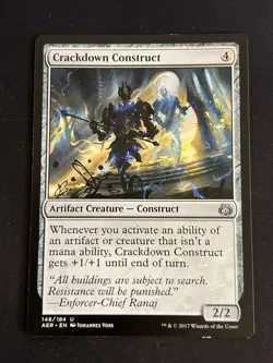 1x Crackdown Construct (148) Aether Revolt LP MTG Magic the Gathering x1 MKE - Image 1