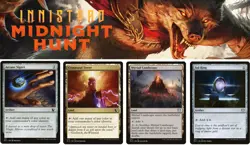 4x (1/ea) - Commander INNISTRAD: Midnight Hunt Lot MTG Sol Ring, Command Tower + - Image 1