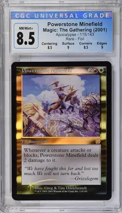 POWERSTONE MINEFIELD Apocalypse Foil Rare CGC 8.5 Q++ MTG [Nostalgium] - Image 1