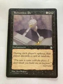 Bottomless Pit Stronghold MTG DAMAGED - Image 1