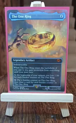 MTG Magic The Gathering Lord of the Rings The One Ring Borderless Foil #0451 - Image 1