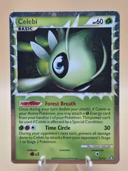 2010 Pokemon TCG HGSS Triumphant Holo Celebi Prime 92/102 LP - Image 1