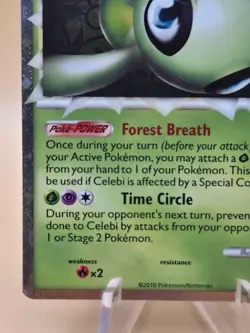 2010 Pokemon TCG HGSS Triumphant Holo Celebi Prime 92/102 LP - Image 5