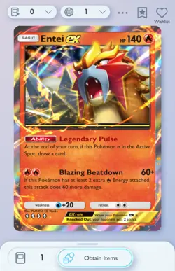 Pokemon TCG Pocket - Entei Ex - Image 1