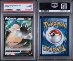 PSA 10 Pokemon Snorlax V #141 2020 Sword and Shield (58565952) - Image 3